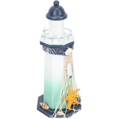 Deniz Yıldızı Deniz Feneri Süsleme Deniz Feneri Heykeli Mikro Peyzaj Deniz Feneri Ev Aksesuarları Ahşap Deniz Feneri Deniz Feneri Masa Orta Parçası Sahil Odun Yemek Masası Minyatür