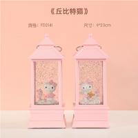 Hello Kitty Telefon Kulbesi Kar Küresi RGB Işıklı Müzikli Püskürtmeli Büyük Boy 9x23 cm